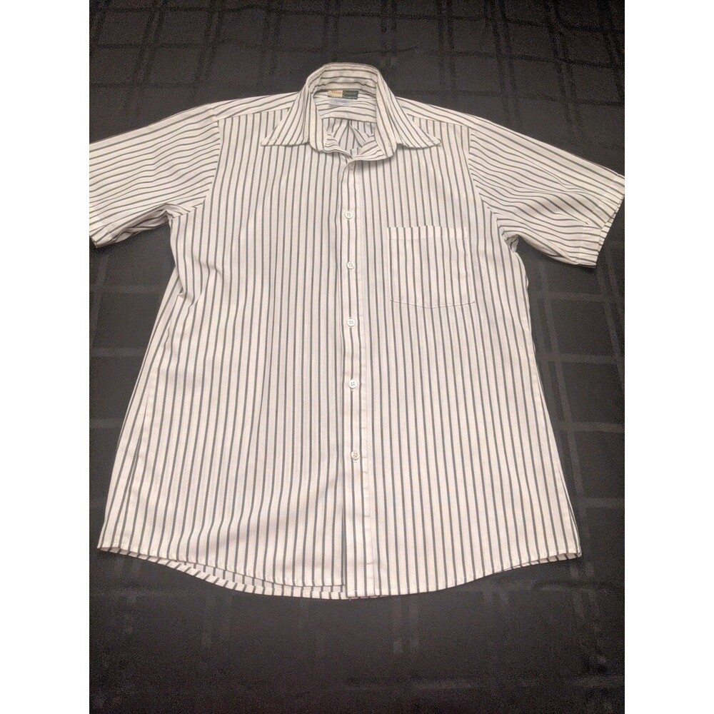 Wearguard Button Up Shirt Mens 15.5 33 Blueish Gray Stripe Long Sleeve Casual